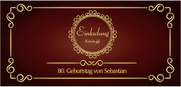 Einladung 80. Geburtstag "Bert/Berta"