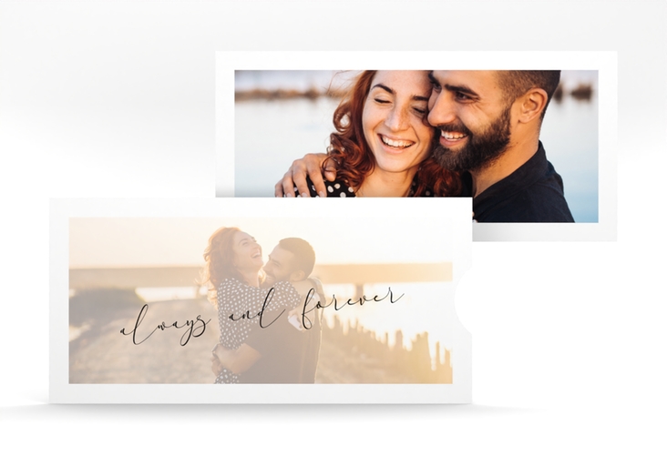 Hochzeitseinladung Lucent Einsteckkarte weiss