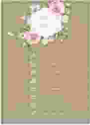 Tagesablauf Leinwand Hochzeit Graceful 50 x 70 cm Leinwand Kraftpapier mit Rosenblüten in Rosa und Weiß