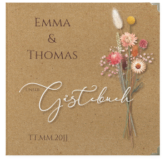 Klick: Details zu Gästebuch Selection Hochzeit "Flowerbunch" anzeigen Gästebuch Selection Hochzeit Flowerbunch Leinen-Hardcover kraftpapier