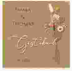 Gästebuch Selection Hochzeit Flowerbunch Leinen-Hardcover kraftpapier