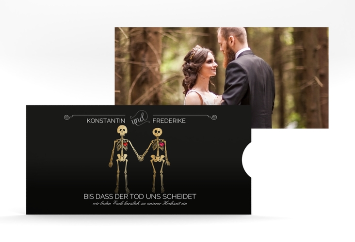 Hochzeitseinladung "Bones" Einsteckkarte