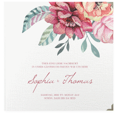 Klick: Details zu Gästebuch Selection Hochzeit "Blooming" anzeigen Gästebuch Selection Hochzeit Blooming Leinen-Hardcover weiss