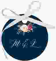 Geschenkanhänger Hochzeit Prachtvoll Geschenkanhänger, rund blau