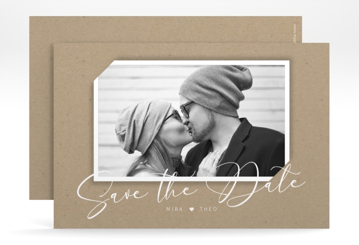 Save the Date-Karte Crafty A6 Karte quer hochglanz