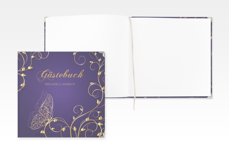 Gästebuch Selection Hochzeit Eternity Leinen-Hardcover lila