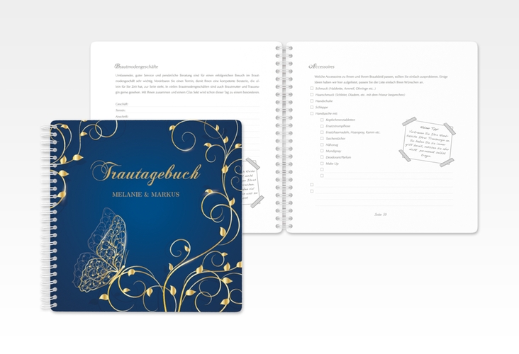 Trautagebuch Hochzeit Eternity Trautagebuch Hochzeit blau