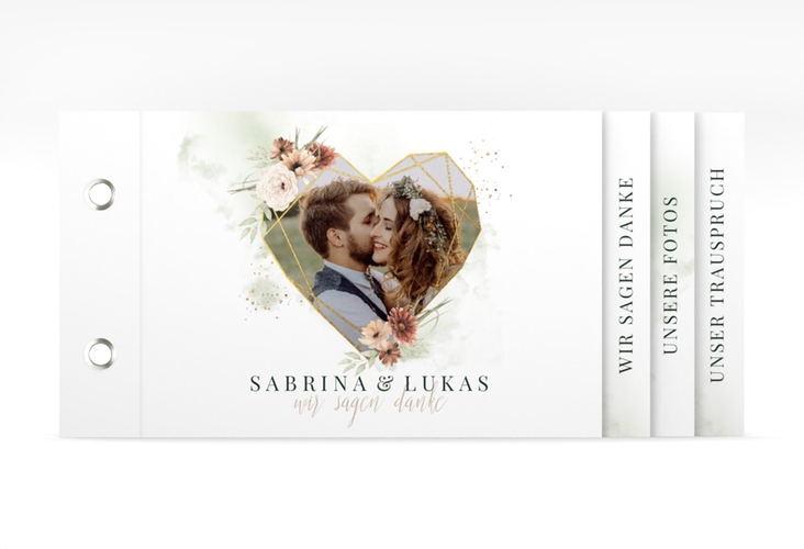 Danksagungskarte Hochzeit Odeur Booklet gruen