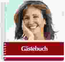 Gästebuch Geburtstag Gerd/Gerda Ringbindung rot mit Foto
