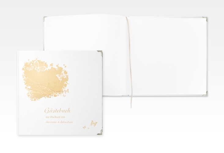 Gästebuch Selection Hochzeit Mailand Leinen-Hardcover beige