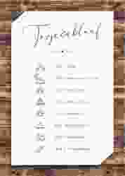 Tagesablauf Poster Hochzeit Rustic 50 x 70 cm Poster braun