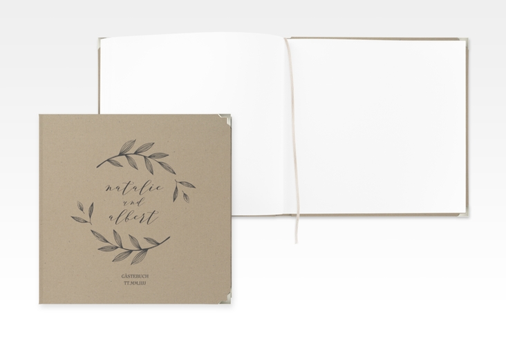 Gästebuch Selection Hochzeit Naturelove Leinen-Hardcover schwarz