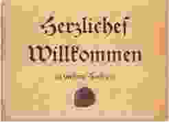 Willkommensschild Leinwand Mittelalter 70 x 50 cm Leinwand beige