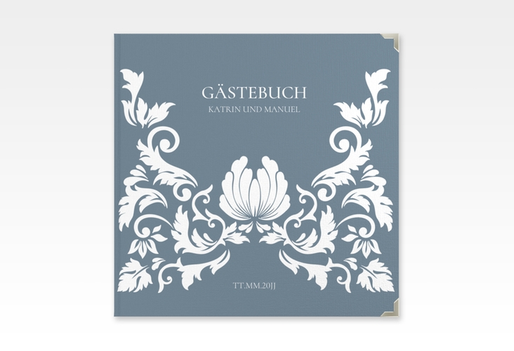 Gästebuch Selection Hochzeit Royal Leinen-Hardcover mit barockem Blumen-Ornament