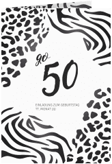 Einladung 50. Geburtstag "Wild"