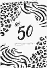 Einladung 50. Geburtstag "Wild"