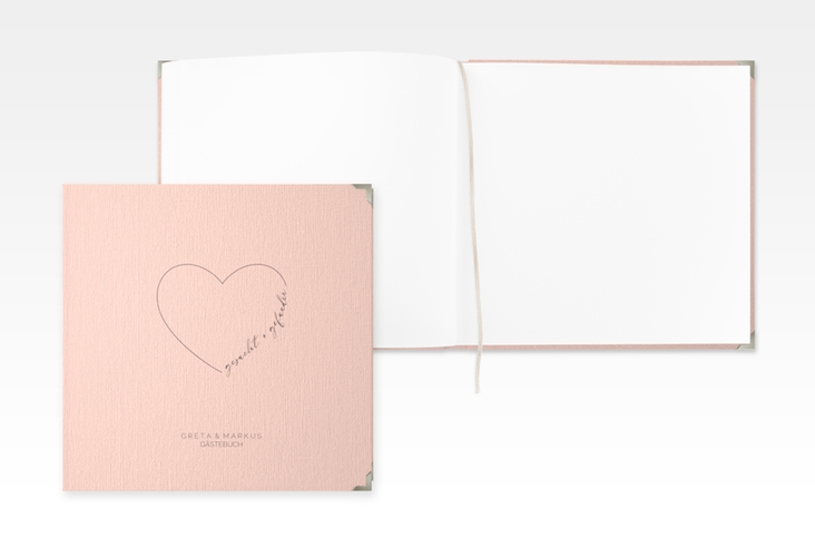 Gästebuch Selection Hochzeit Lebenstraum Leinen-Hardcover rosa