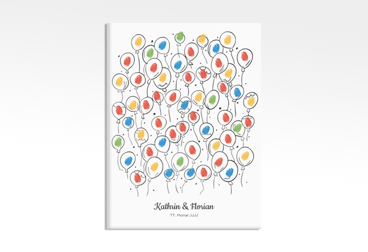 Wedding Tree Leinwand Hochzeitsballons (bis 55 Gäste) 30 x 40 cm