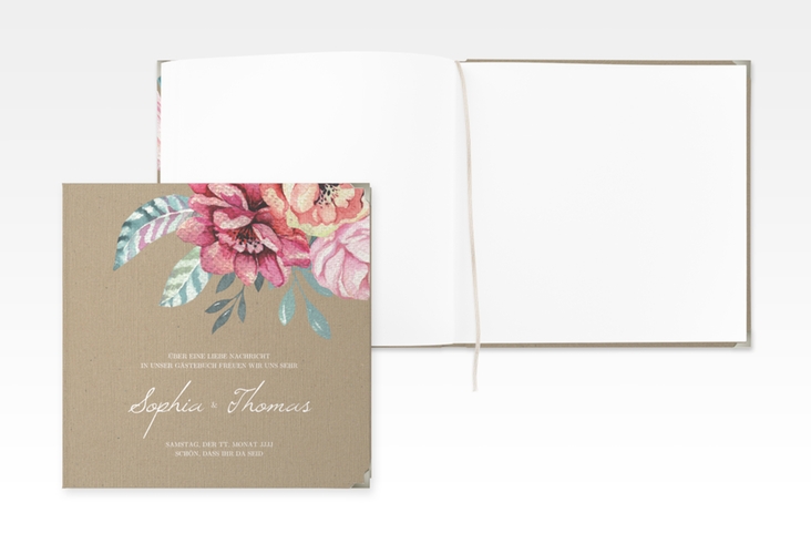 Gästebuch Selection Hochzeit Blooming Leinen-Hardcover