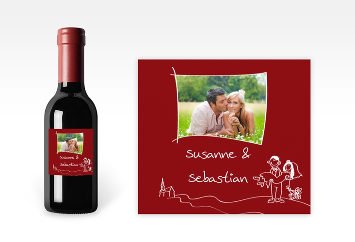 Piccoloetikett Hochzeit Pisa Etikett Piccolo rot