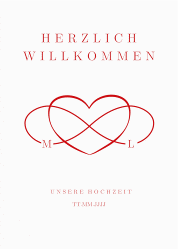 Klick: Details zu Willkommensschild Poster "Infinity" anzeigen Willkommensschild Poster Infinity 50 x 70 cm Poster rot