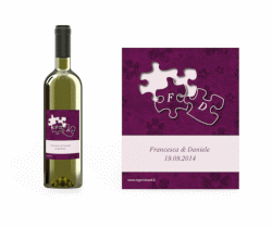 Klick: Details zu Etichette vino matrimonio collezione Bergamo anzeigen Etichette vino matrimonio collezione Bergamo Etikett Weinflasche 4er Set fucsia