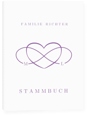 Klick: Details zu Stammbuch A5 "Infinity" anzeigen Stammbuch A5 Infinity Stammbuch A5 lila