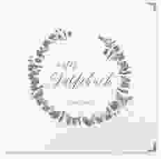 Gästebuch Selection Hochzeit Silverleaf Leinen-Hardcover weiss mit Eukalyptus-Zweig