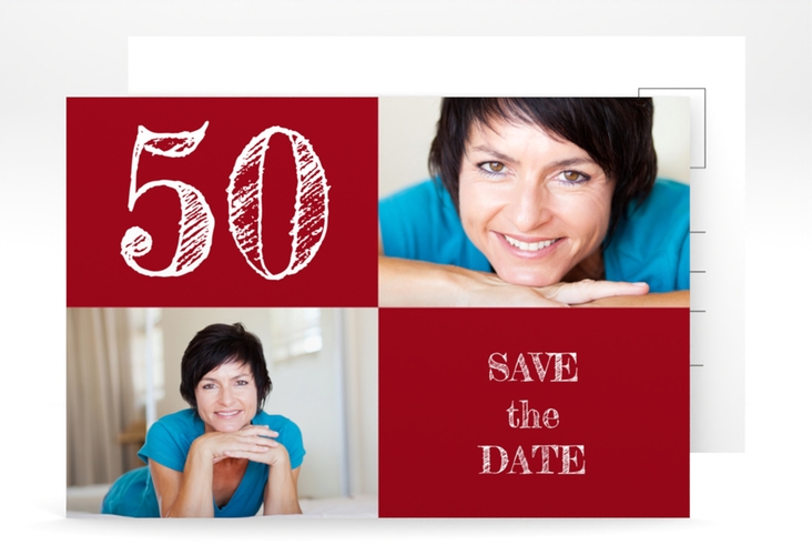 Save the Date-Postkarte Geburtstag Lebensfreude A6 Postkarte