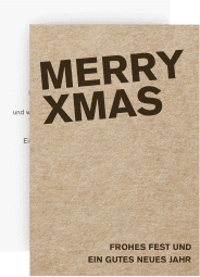 Geschäftliche Weihnachtskarte "Cardboard"