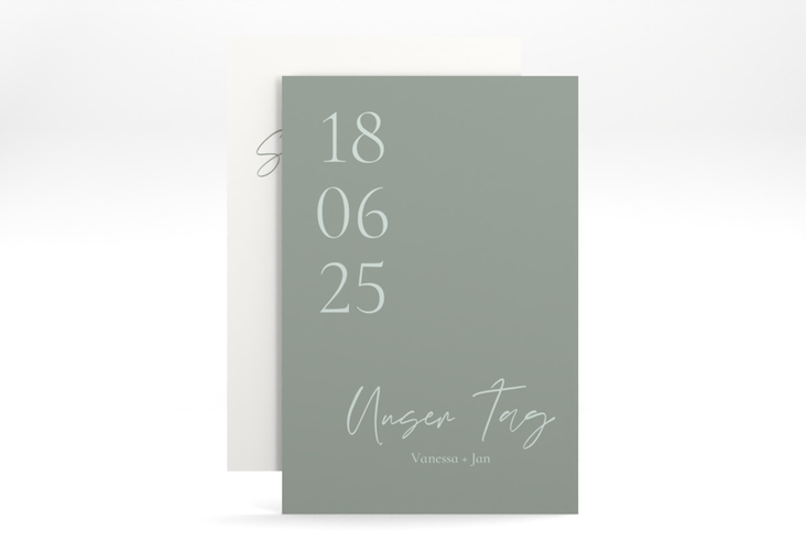 Save the Date-Karte Day A6 Karte hoch mit Datum im minimalistischen Design