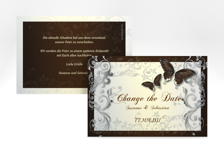 Change the Date-Karte Toulouse A6 Karte quer braun hochglanz
