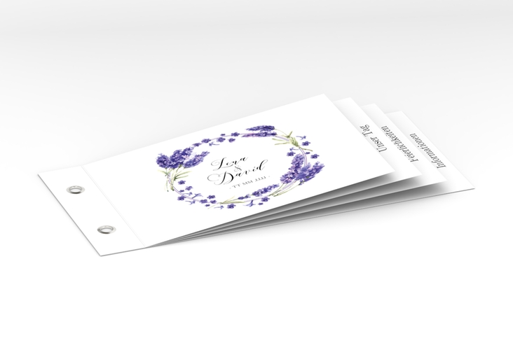 Hochzeitseinladung Lavendel Booklet