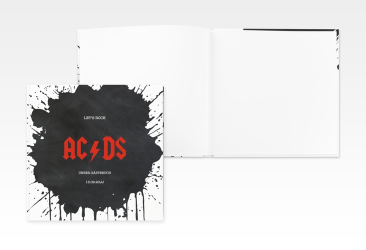 Gästebuch Creation Hardrock 20 x 20 cm, Hardcover für Rockband-Fans