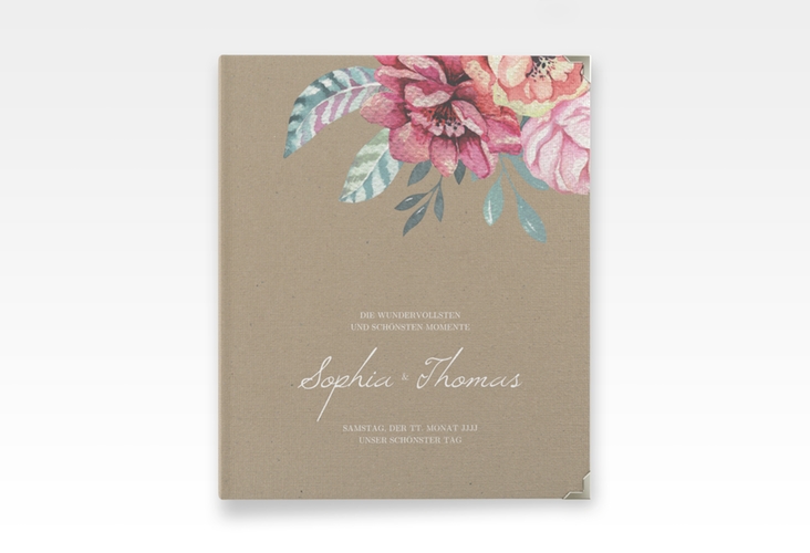 Hochzeitsalbum Blooming 21 x 25 cm Kraftpapier