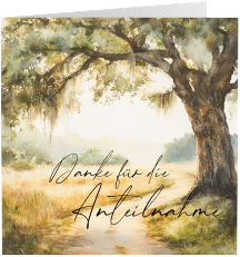 Danksagungskarte Trauer "Fern"