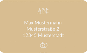 Klick: Details zu Empfängeretikett Hochzeit "Rise" anzeigen Empfängeretikett Hochzeit Rise 63,5 x 38,1 mm beige