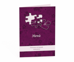 Klick: Details zu Menù matrimonio collezione Bergamo anzeigen Menù matrimonio collezione Bergamo DIN A5 geklappt fucsia
