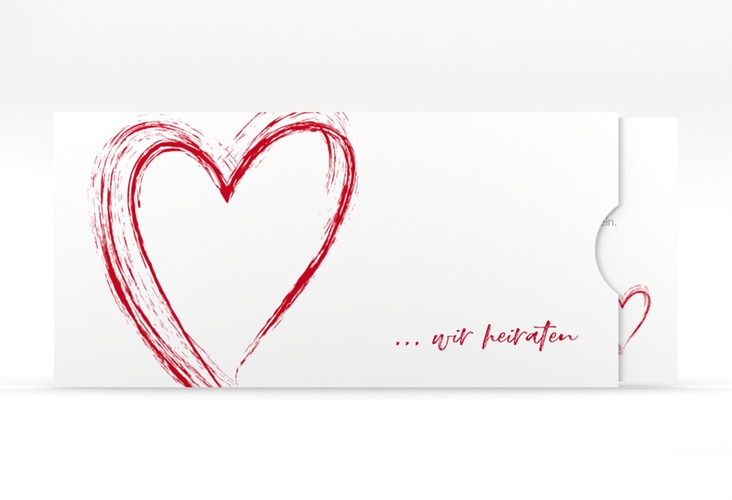 Hochzeitseinladung Liebe Einsteckkarte rot
