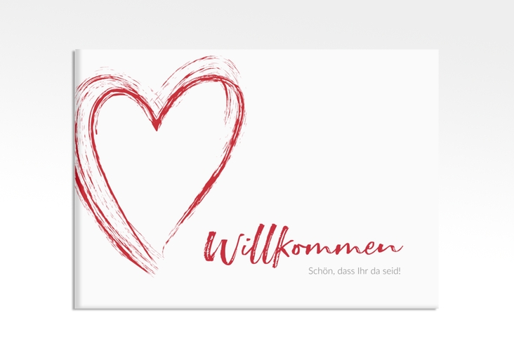 Willkommensschild Leinwand Liebe 70 x 50 cm Leinwand