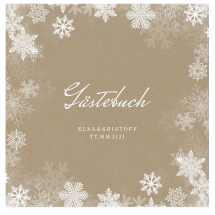 Klick: Details zu Gästebuch Creation Hochzeit "Snowfall" anzeigen Gästebuch Creation Hochzeit Snowfall 20 x 20 cm, Hardcover kraftpapier mit Schneeflocken für Winterhochzeit
