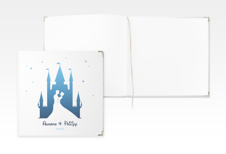 Gästebuch Selection Hochzeit Castle Leinen-Hardcover blau