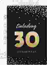 Einladung 30. Geburtstag Glitzer