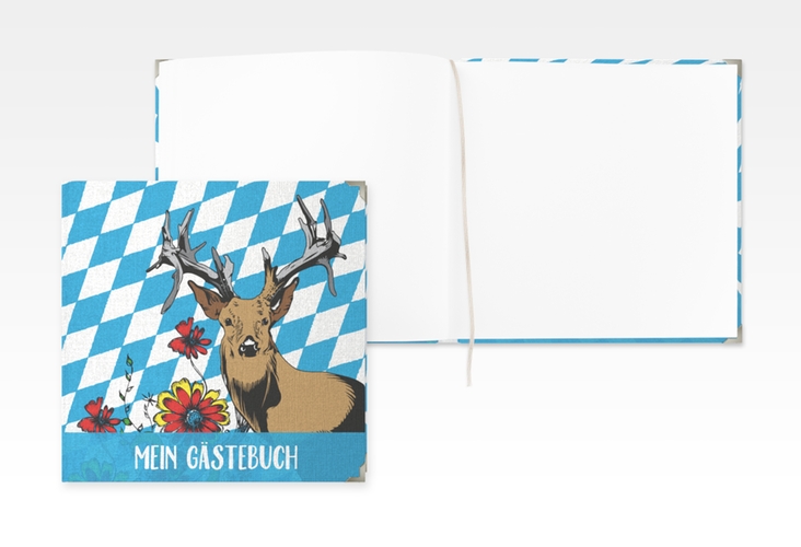 Gästebuch Selection Geburtstag Platzhirsch Leinen-Hardcover blau
