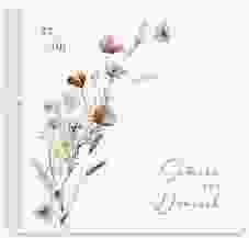 Trautagebuch Hochzeit Sauvages Trautagebuch Hochzeit weiss mit getrockneten Wiesenblumen