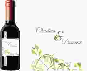 Piccoloetikett Hochzeit Lilly Etikett Piccolo gruen