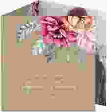 Dankeskarte Hochzeit Blooming quadr. Doppel-Klappkarte Kraftpapier