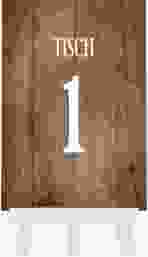 Tischnummer Hochzeit Wood Tischaufsteller braun