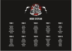 Klick: Details zu Sitzplan Poster Hochzeit "Biker" anzeigen Sitzplan Poster Hochzeit Biker 70 x 50 cm Poster schwarz mit Rocker-Paar auf Motorrad