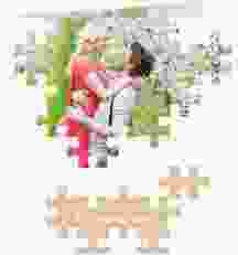 Hochzeitseinladung Puzzle quadr. Klappkarte beige
